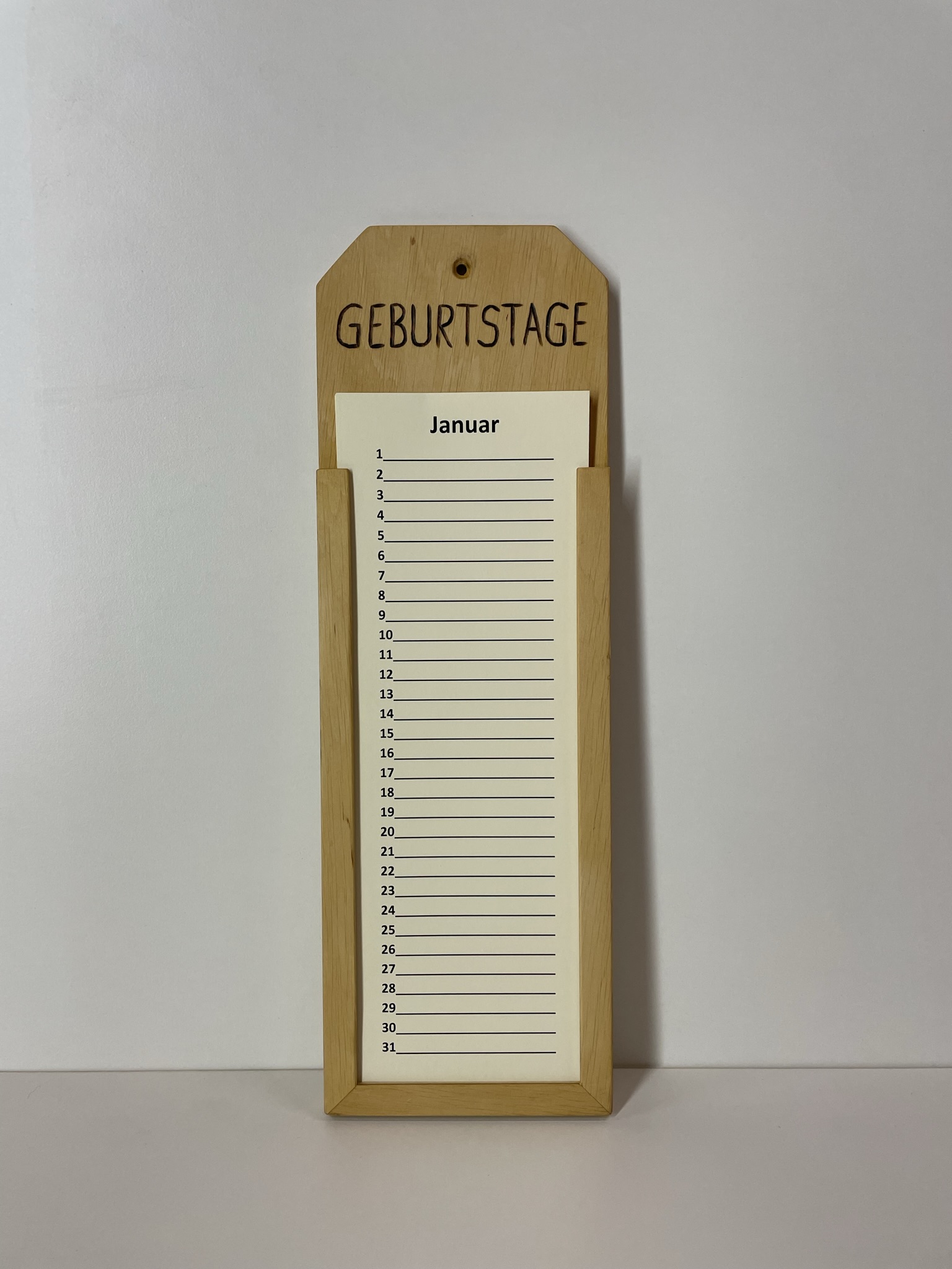 Geburtstatgskalender (37,5H x 12,2B cm)